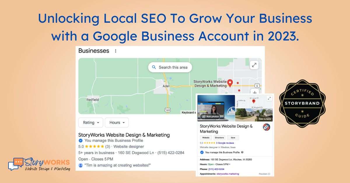google business account and loca seo services offered by StoryWorks.marketing